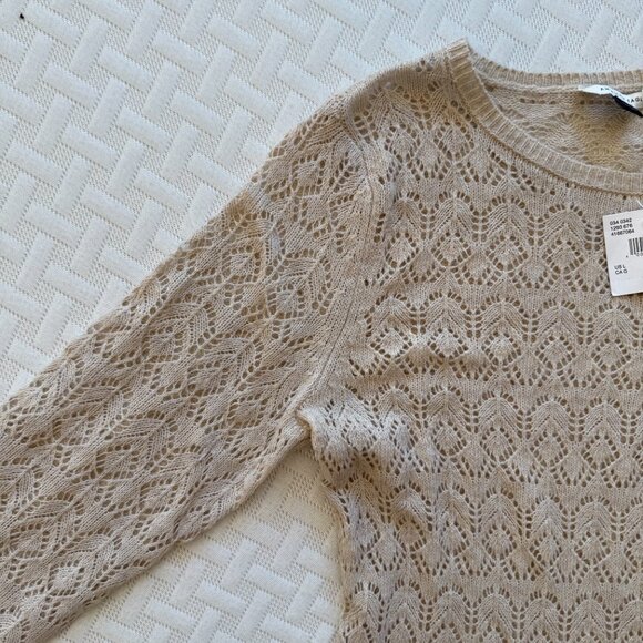 American Eagle, Long-Sleeve, Knit, Large, Bodysuit, CREAM COLORED, NEW WITH TAG - Picture 6 of 15